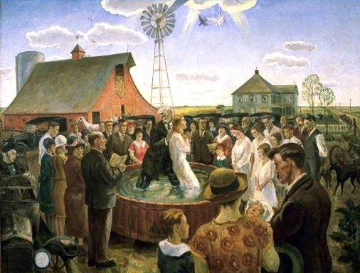 Baptism in Kansas (1928), by John Steuart Curry