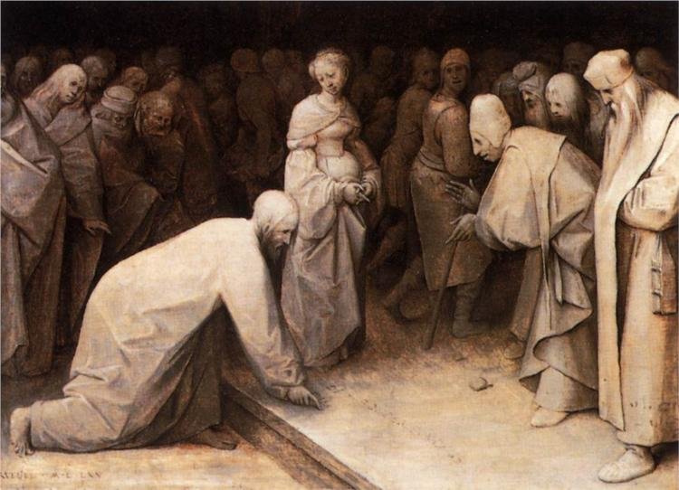 Christ and the Woman taken in Adultery, Pieter Bruegel the Elder