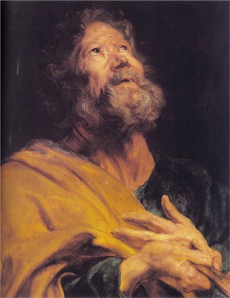 Anthony Van Dyck, the Pentinent Apostle Peter (1618)