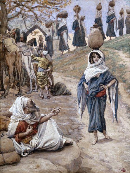 Abraham's Servant Meeteth Rebecca, by James Tissot (c. 1902)