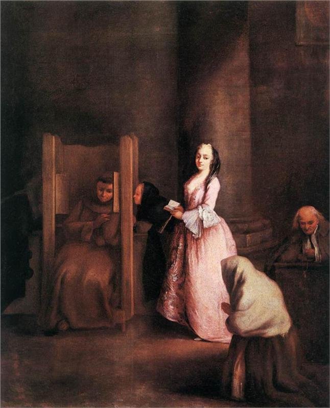Pietro Longhi (1701-1785), The Confession