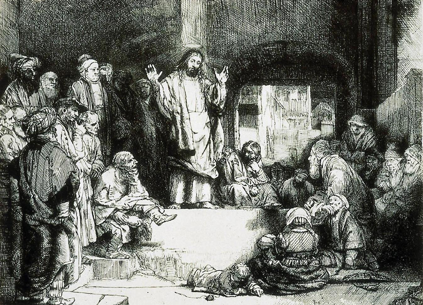 Christ Preaching (1652), by Rembrandt.