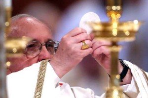 Pope Francis at Mass