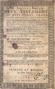 Douay-Rheims New Testament (1582)